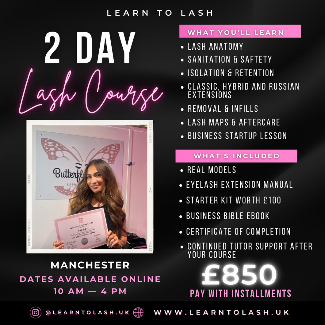 2 Day In-Depth Eyelash Extension & Business Start Up Course